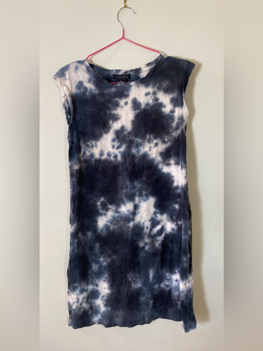 Tie Dye Tshirt Dress Black and White